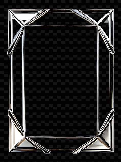 PSD a black and white photo of a diamond shaped frame with a square design on it