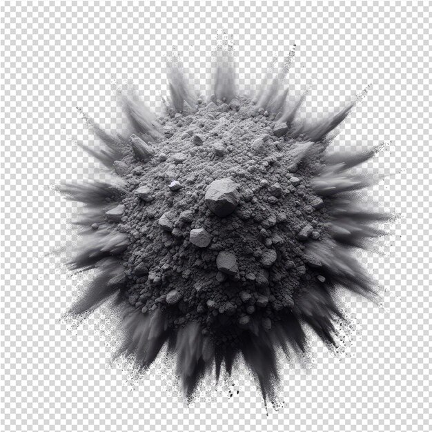 PSD a black and white photo of a virus