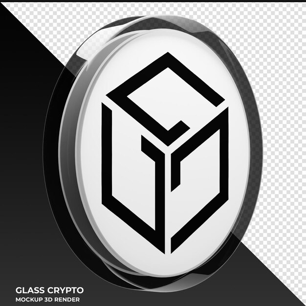 A black and white poster that says glass crypto.