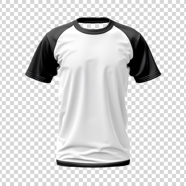 A black and white tshirt with white background