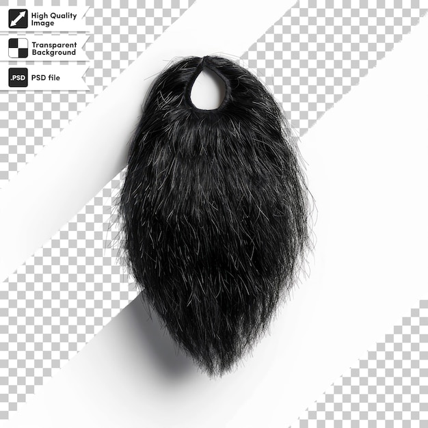 a black wig with a hole in the middle of it