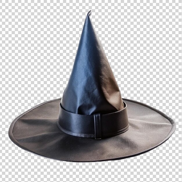 PSD black witch hat isolated on transparent background