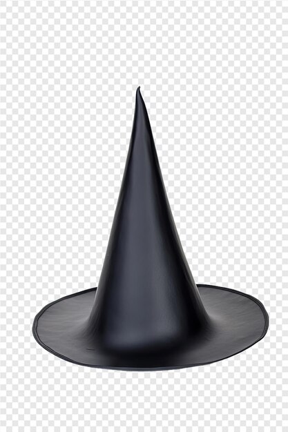 a black witch hat with a pointed top