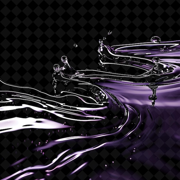 PSD blackberry oil eruption from the side with png creative neon effect y2k collections