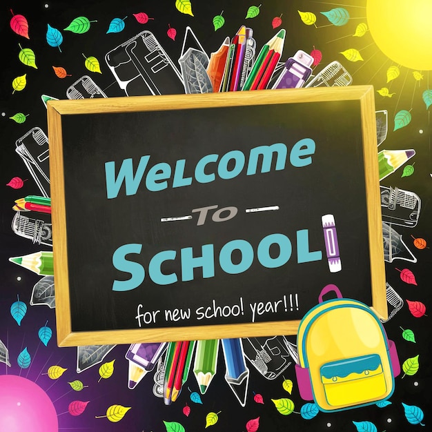 PSD blackboard back to school background