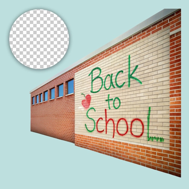 PSD blackboard back to school wallpaper on transparent background