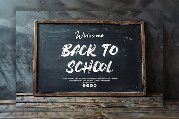 a blackboard with a message that says welcome to school