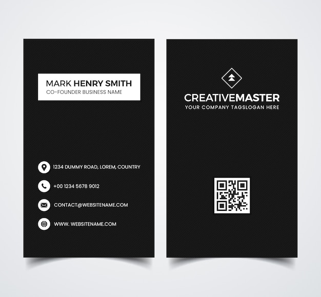 PSD blackish business card