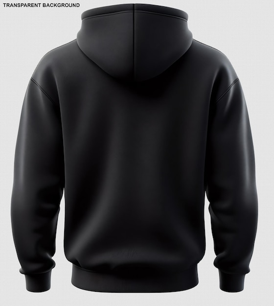 Blank black male hoodie sweatshirt long sleeve