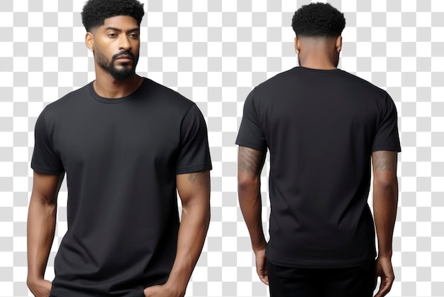 Blank black tshirt mockup clothing apparel man