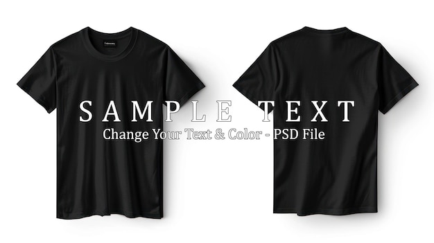 PSD blank black tshirt mockup