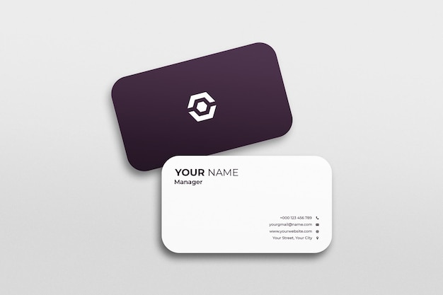 Blank business card design mockup