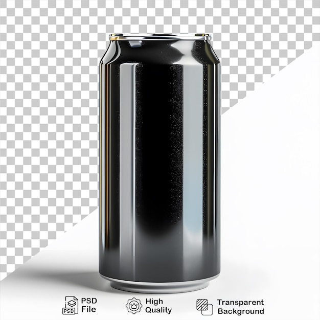 a blank can of soda mockup on transparent background