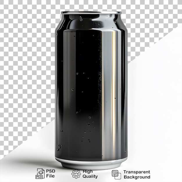 a blank can of soda mockup on transparent background