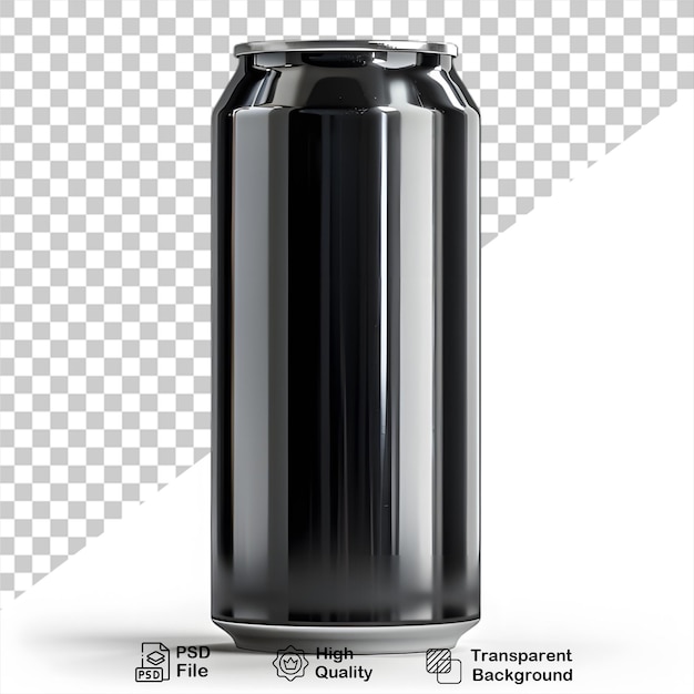 a blank can of soda mockup on transparent background