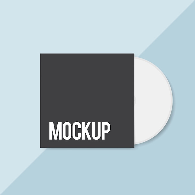 Blank CD cover design mockup