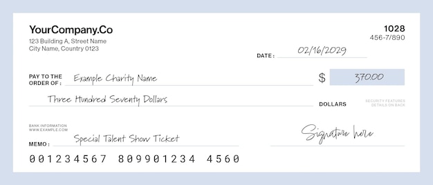 PSD blank check cheque template in photoshop psd