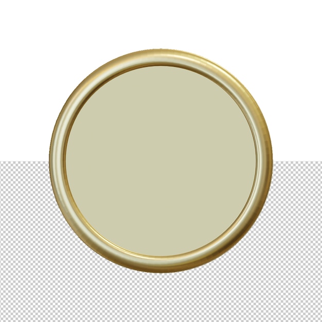 Blank gold labels and badge 3d render