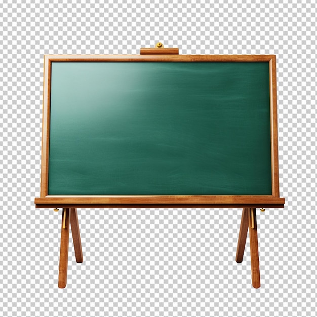 Blank green chalkboard isolated on transparent background