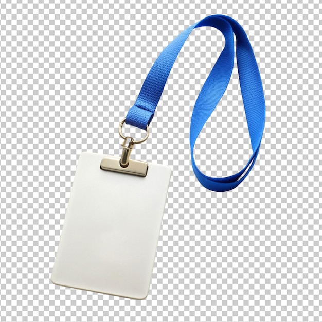 blank id card with ribbon