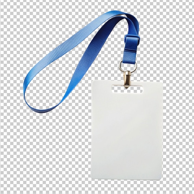 blank id card with ribbon