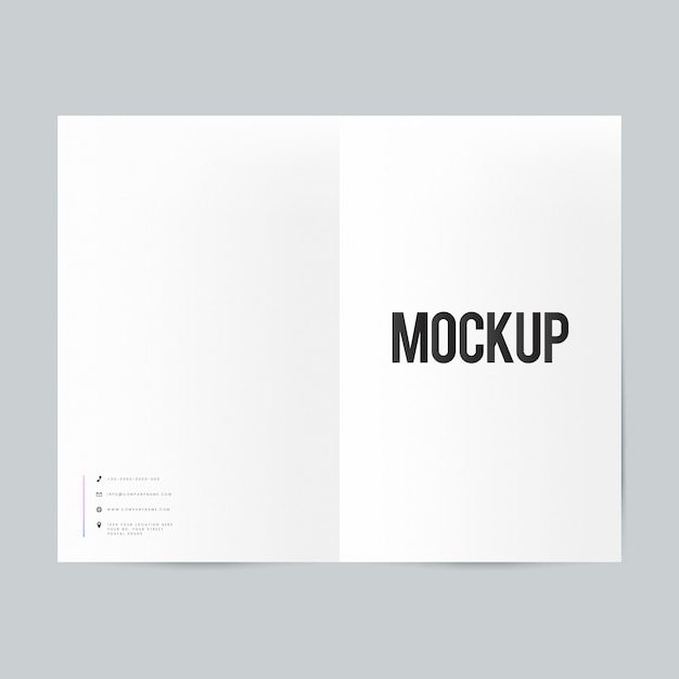 PSD blank paper brochure template mockup