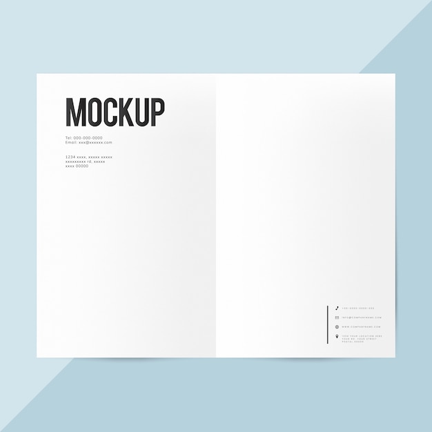 PSD blank paper brochure template mockup