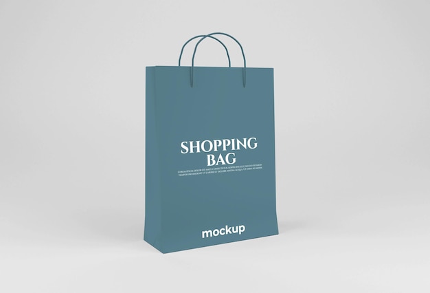 Blank paper long shopping bag mockup