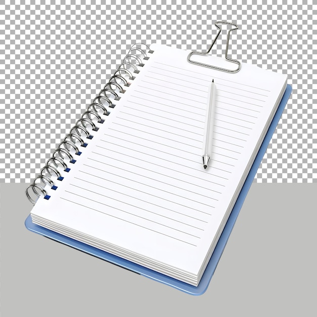 Blank Paper with Clipper on Transparent background Ai Generated