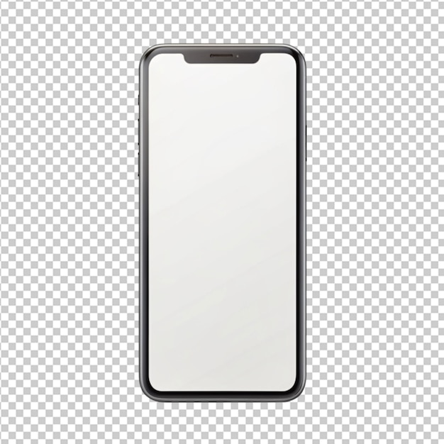 blank screen on a white background Smartphone mockup closeup isolated on white background