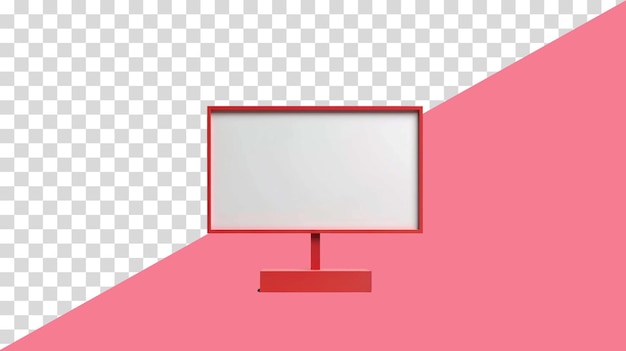 PSD a blank screen with a white back ground png on transparent background