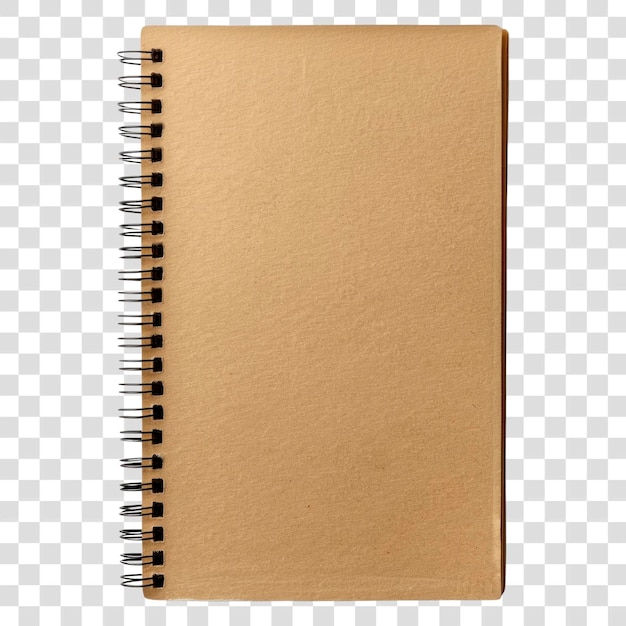 Blank spiralbound kraft notebook