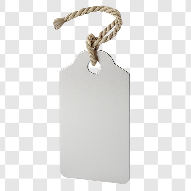 blank tag on white background render ultra realistic