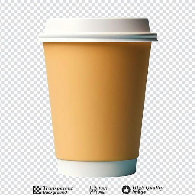 blank take away coffee cup isolated on transparent background