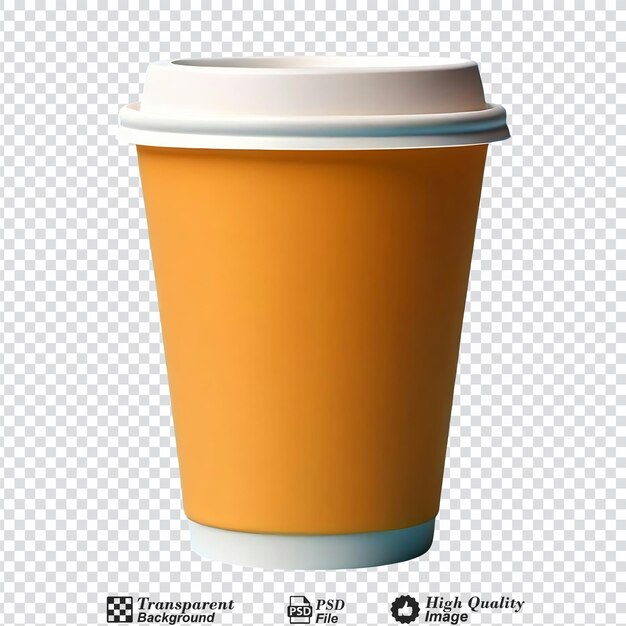 blank take away coffee cup isolated on transparent background