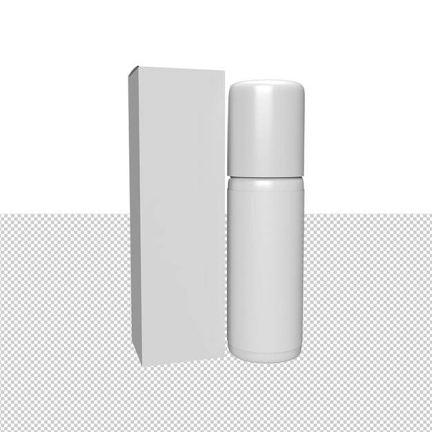 Blank white cosmetic skincare makeup for product mockup 3D Render illustration