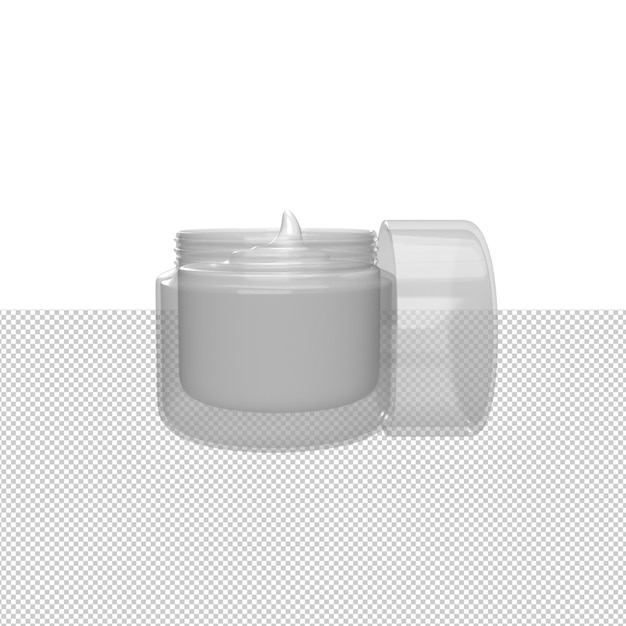 Blank white cosmetic skincare makeup for product mockup 3D Render illustration