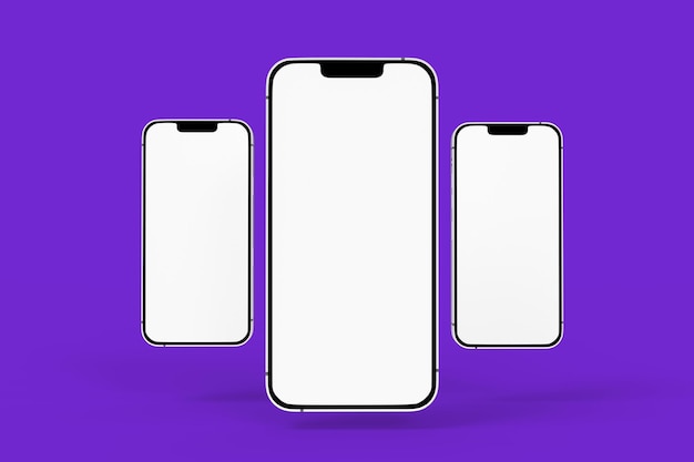 Blank and White Phone Screen Mockup