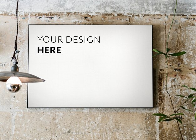 PSD blank white sign