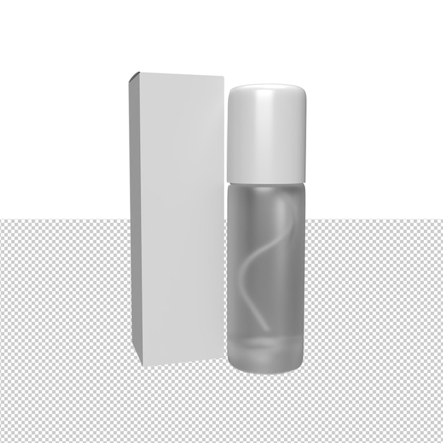 Blank white spray bottles for product mockup 3D Render illustration