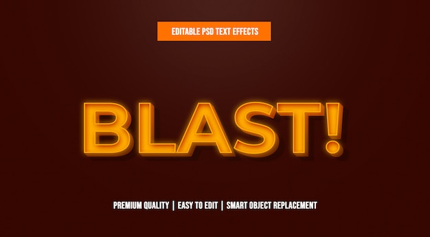 Blast Editable Text Effects Templates PSD