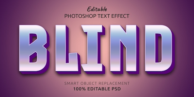 Blind Editable Text Style Effect