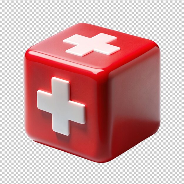 PSD block heal in red heal on transparent background