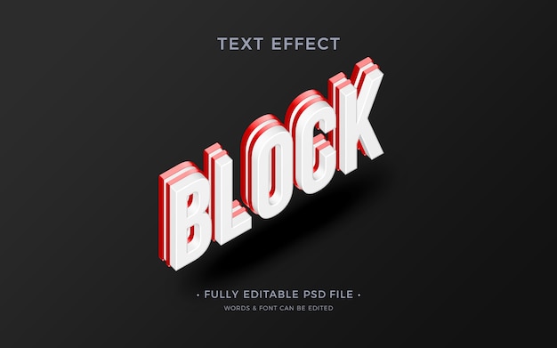 Block text effect