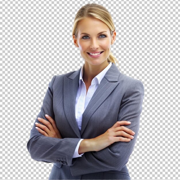 PSD blond fashion girl on transparent background