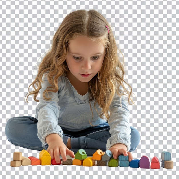 PSD blonde girl playing toy png