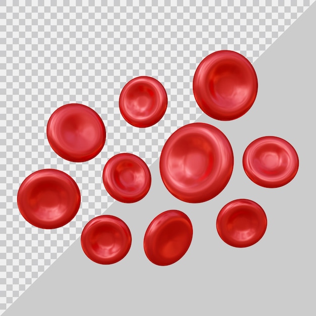 Blood cells with 3d modern style