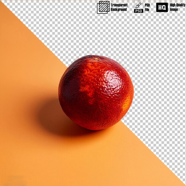 PSD blood orange isolated on transparent background