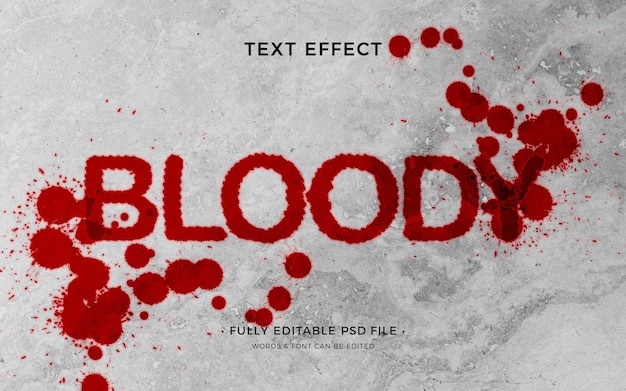 Blood text effect