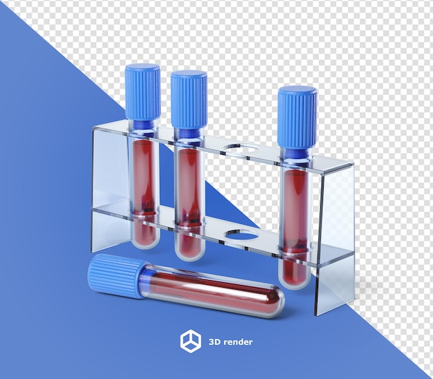 PSD blood tubes in acrylic holder